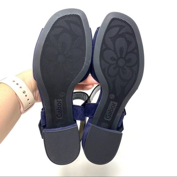 Gabor 81.742.16 suede ankle strap sandals bluette US 6 - Picture 5 of 7